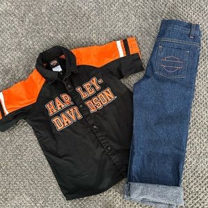 Harley Davidson 4T toddler outfit - Never worn